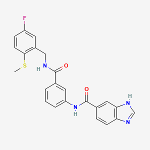 N-[3-[(5-fluoro-2-methylsulfanylphenyl)methylcarbamoyl]phenyl]-3H-benzimidazole-5-carboxamide