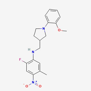 2-fluoro-N-[[1-(2-methoxyphenyl)pyrrolidin-3-yl]methyl]-5-methyl-4-nitroaniline