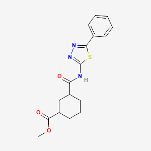 Methyl 3-[(5-phenyl-1,3,4-thiadiazol-2-yl)carbamoyl]cyclohexane-1-carboxylate