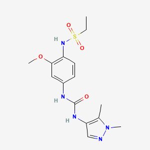 1-(1,5-Dimethylpyrazol-4-yl)-3-[4-(ethylsulfonylamino)-3-methoxyphenyl]urea