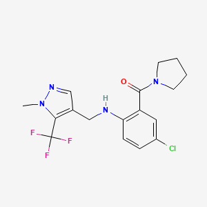 [5-Chloro-2-[[1-methyl-5-(trifluoromethyl)pyrazol-4-yl]methylamino]phenyl]-pyrrolidin-1-ylmethanone