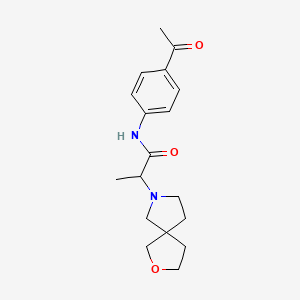 N-(4-acetylphenyl)-2-(2-oxa-7-azaspiro[4.4]nonan-7-yl)propanamide