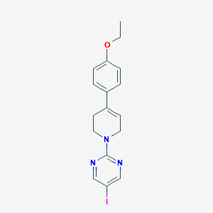 molecular formula C17H18IN3O B7426270 2-[4-(4-ethoxyphenyl)-3,6-dihydro-2H-pyridin-1-yl]-5-iodopyrimidine 