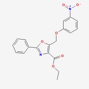 Ethyl 5-[(3-nitrophenoxy)methyl]-2-phenyl-1,3-oxazole-4-carboxylate