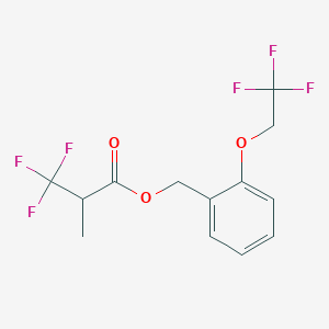 [2-(2,2,2-Trifluoroethoxy)phenyl]methyl 3,3,3-trifluoro-2-methylpropanoate