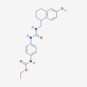 ethyl N-[4-[(6-methoxy-1,2,3,4-tetrahydronaphthalen-1-yl)methylcarbamoylamino]phenyl]carbamate