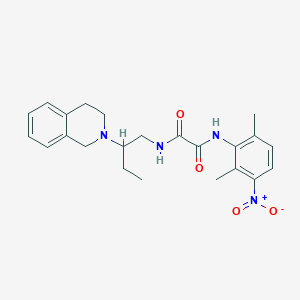 molecular formula C23H28N4O4 B7426345 N-[2-(3,4-dihydro-1H-isoquinolin-2-yl)butyl]-N'-(2,6-dimethyl-3-nitrophenyl)oxamide 