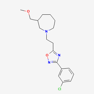 3-(3-Chlorophenyl)-5-[2-[3-(methoxymethyl)azepan-1-yl]ethyl]-1,2,4-oxadiazole