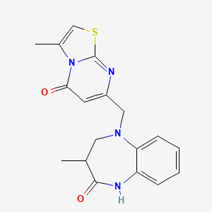 3-methyl-7-[(3-methyl-2-oxo-3,4-dihydro-1H-1,5-benzodiazepin-5-yl)methyl]-[1,3]thiazolo[3,2-a]pyrimidin-5-one