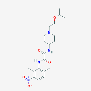 molecular formula C20H30N4O5 B7426369 N'-(2,6-dimethyl-3-nitrophenyl)-N-[1-(2-propan-2-yloxyethyl)piperidin-4-yl]oxamide 