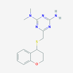 6-(3,4-dihydro-2H-chromen-4-ylsulfanylmethyl)-2-N,2-N-dimethyl-1,3,5-triazine-2,4-diamine