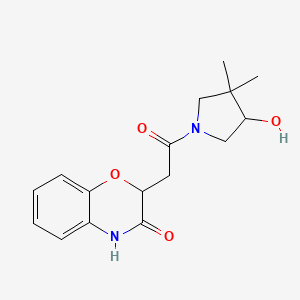 molecular formula C16H20N2O4 B7426404 2-[2-(4-hydroxy-3,3-dimethylpyrrolidin-1-yl)-2-oxoethyl]-4H-1,4-benzoxazin-3-one 