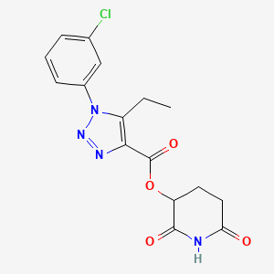 (2,6-Dioxopiperidin-3-yl) 1-(3-chlorophenyl)-5-ethyltriazole-4-carboxylate