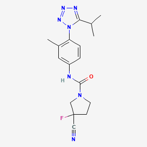 3-cyano-3-fluoro-N-[3-methyl-4-(5-propan-2-yltetrazol-1-yl)phenyl]pyrrolidine-1-carboxamide