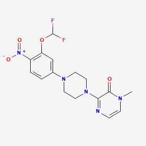 3-[4-[3-(Difluoromethoxy)-4-nitrophenyl]piperazin-1-yl]-1-methylpyrazin-2-one