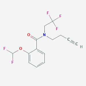 N-but-3-ynyl-2-(difluoromethoxy)-N-(2,2,2-trifluoroethyl)benzamide