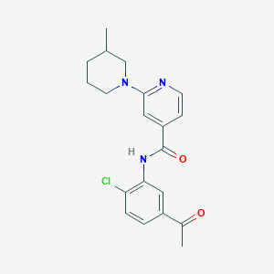 N-(5-acetyl-2-chlorophenyl)-2-(3-methylpiperidin-1-yl)pyridine-4-carboxamide