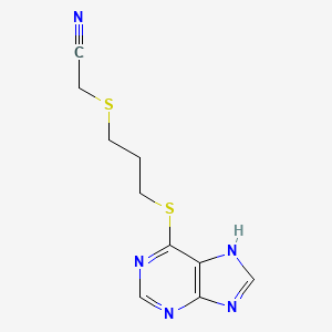 2-[3-(7H-purin-6-ylsulfanyl)propylsulfanyl]acetonitrile