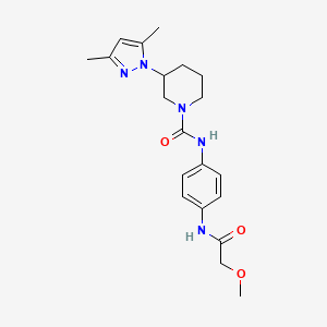 3-(3,5-dimethylpyrazol-1-yl)-N-[4-[(2-methoxyacetyl)amino]phenyl]piperidine-1-carboxamide