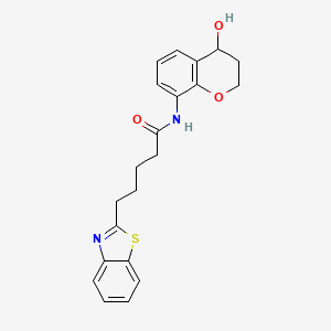 5-(1,3-benzothiazol-2-yl)-N-(4-hydroxy-3,4-dihydro-2H-chromen-8-yl)pentanamide