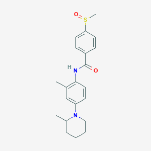 N-[2-methyl-4-(2-methylpiperidin-1-yl)phenyl]-4-methylsulfinylbenzamide