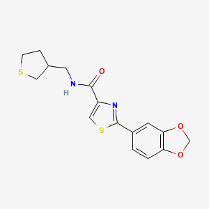 2-(1,3-benzodioxol-5-yl)-N-(thiolan-3-ylmethyl)-1,3-thiazole-4-carboxamide