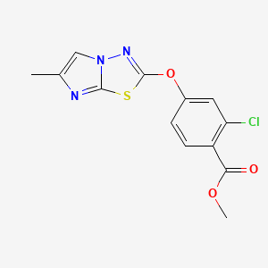 Methyl 2-chloro-4-(6-methylimidazo[2,1-b][1,3,4]thiadiazol-2-yl)oxybenzoate