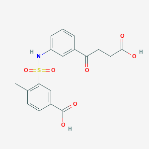 3-[[3-(3-Carboxypropanoyl)phenyl]sulfamoyl]-4-methylbenzoic acid