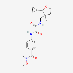 N-[(2-cyclopropyl-3-methyloxolan-3-yl)methyl]-N'-[4-[methoxy(methyl)carbamoyl]phenyl]oxamide