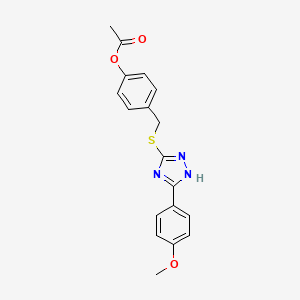 [4-[[5-(4-methoxyphenyl)-1H-1,2,4-triazol-3-yl]sulfanylmethyl]phenyl] acetate