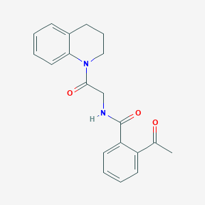 2-acetyl-N-[2-(3,4-dihydro-2H-quinolin-1-yl)-2-oxoethyl]benzamide