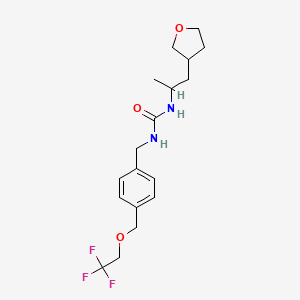 1-[1-(Oxolan-3-yl)propan-2-yl]-3-[[4-(2,2,2-trifluoroethoxymethyl)phenyl]methyl]urea