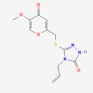 3-[(5-methoxy-4-oxopyran-2-yl)methylsulfanyl]-4-prop-2-enyl-1H-1,2,4-triazol-5-one