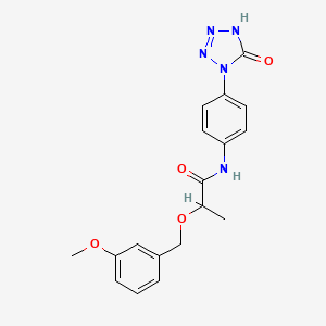 2-[(3-methoxyphenyl)methoxy]-N-[4-(5-oxo-1H-tetrazol-4-yl)phenyl]propanamide