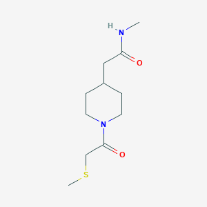 N-methyl-2-[1-(2-methylsulfanylacetyl)piperidin-4-yl]acetamide