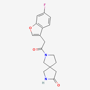 2-[2-(6-Fluoro-1-benzofuran-3-yl)acetyl]-2,7-diazaspiro[4.4]nonan-8-one