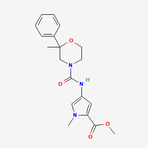 Methyl 1-methyl-4-[(2-methyl-2-phenylmorpholine-4-carbonyl)amino]pyrrole-2-carboxylate