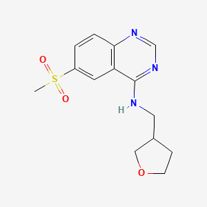 6-methylsulfonyl-N-(oxolan-3-ylmethyl)quinazolin-4-amine