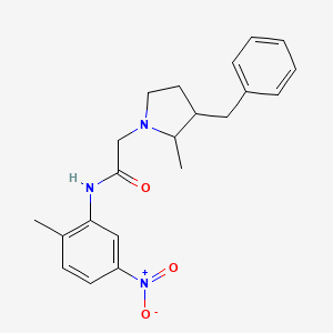 2-(3-benzyl-2-methylpyrrolidin-1-yl)-N-(2-methyl-5-nitrophenyl)acetamide