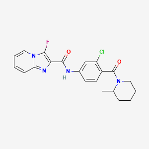 N-[3-chloro-4-(2-methylpiperidine-1-carbonyl)phenyl]-3-fluoroimidazo[1,2-a]pyridine-2-carboxamide