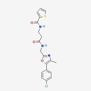 N-[3-[[5-(4-chlorophenyl)-4-methyl-1,3-oxazol-2-yl]methylamino]-3-oxopropyl]thiophene-2-carboxamide