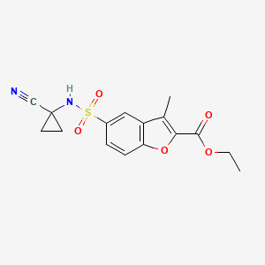 Ethyl 5-[(1-cyanocyclopropyl)sulfamoyl]-3-methyl-1-benzofuran-2-carboxylate