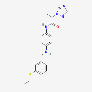 N-[4-[(3-ethylsulfanylphenyl)methylamino]phenyl]-2-(1,2,4-triazol-1-yl)propanamide