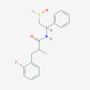 3-(2-fluorophenyl)-2-methyl-N-(2-methylsulfinyl-1-phenylethyl)propanamide