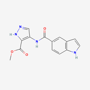 methyl 4-(1H-indole-5-carbonylamino)-1H-pyrazole-5-carboxylate