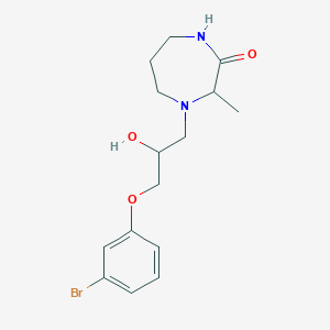 molecular formula C15H21BrN2O3 B7426921 4-[3-(3-Bromophenoxy)-2-hydroxypropyl]-3-methyl-1,4-diazepan-2-one 