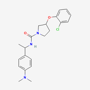 3-(2-chlorophenoxy)-N-[1-[4-(dimethylamino)phenyl]ethyl]pyrrolidine-1-carboxamide