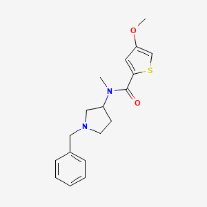 molecular formula C18H22N2O2S B7426976 N-(1-benzylpyrrolidin-3-yl)-4-methoxy-N-methylthiophene-2-carboxamide 