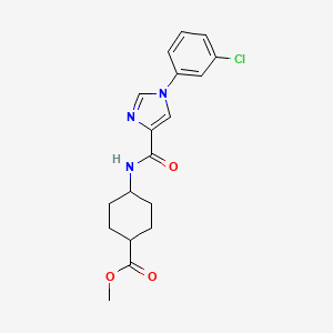 Methyl 4-[[1-(3-chlorophenyl)imidazole-4-carbonyl]amino]cyclohexane-1-carboxylate