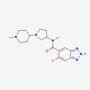 6-fluoro-N-methyl-N-[1-(1-methylpiperidin-4-yl)pyrrolidin-3-yl]-2H-benzotriazole-5-carboxamide